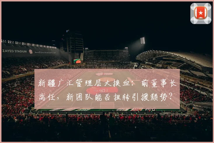 新疆广汇管理层大换血：前董事长离任，新团队能否扭转引援颓势？